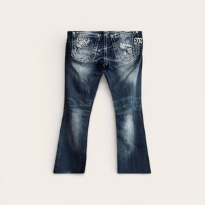 Miss Me Blue Flare Jeans with Ornate Stitching